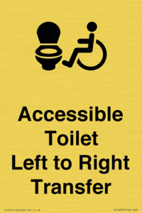 Accessible Toilet with Left to Right Transfer